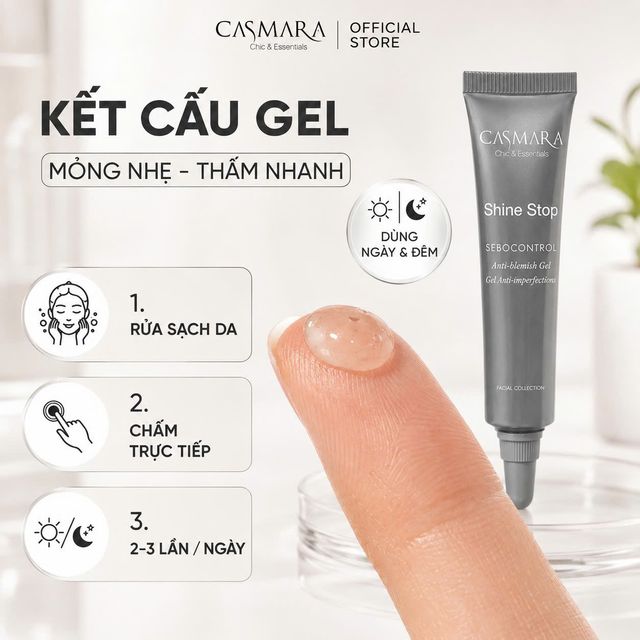 Hướng dẫn sử dụng Gel Chấm Mụn CASMARA