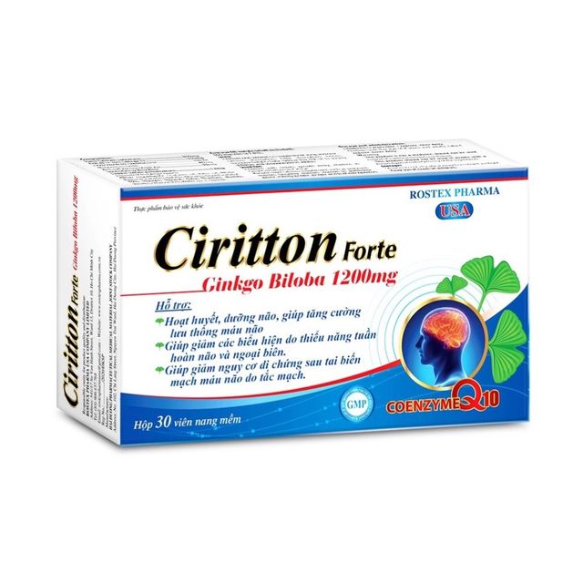 Hoạt huyết dưỡng n&atilde;o Ciritton Ginkgo Biloba