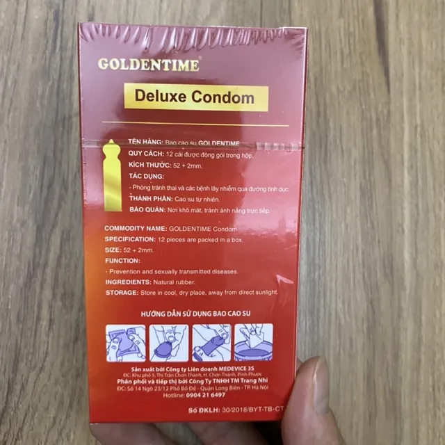 Bao cao su GOLDENTIME Deluxe Condom