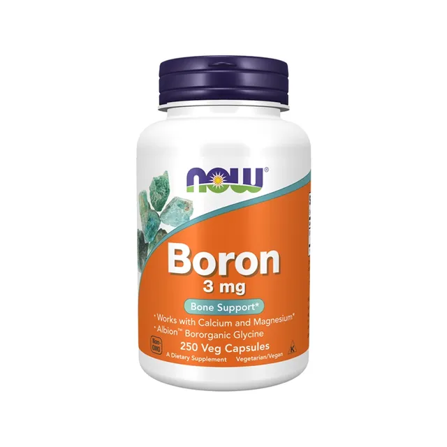 Vi&ecirc;n uống Now Foods Boron 3 mg 250 vi&ecirc;n