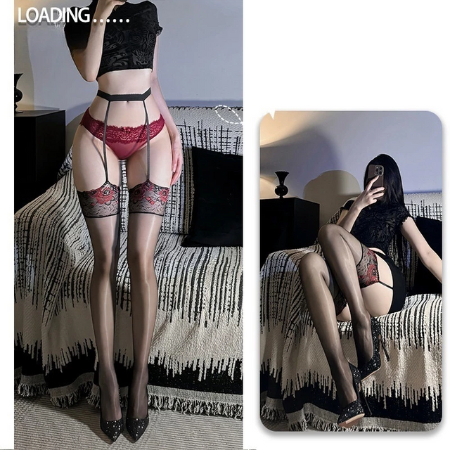 Tất Đ&ugrave;i Lưới V&agrave; Lụa Cao Cấp Quần Tất Vớ Học Sinh H&agrave;n Quốc Đ&aacute;ng Y&ecirc;u Sexy Phối C&ugrave;ng Trang Phục &ndash; Đen Hoa Đỏ