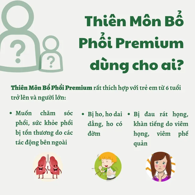 Thi&ecirc;n M&ocirc;n Bổ Phổi Premium lợi &iacute;ch