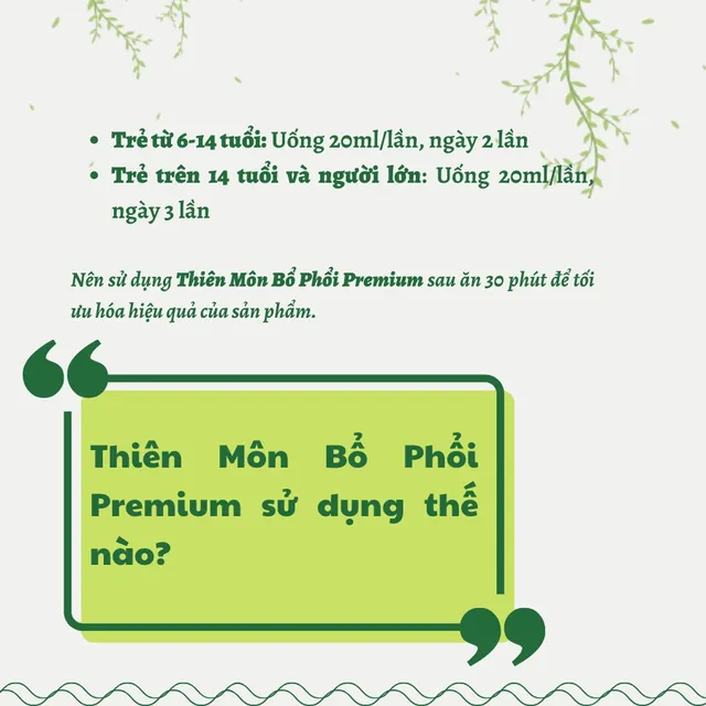 Những người đang d&ugrave;ng Thi&ecirc;n M&ocirc;n Bổ Phổi Premium