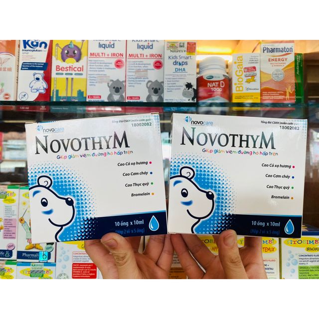 Đ&oacute;ng g&oacute;i sản phẩm Ống Uống Novothym