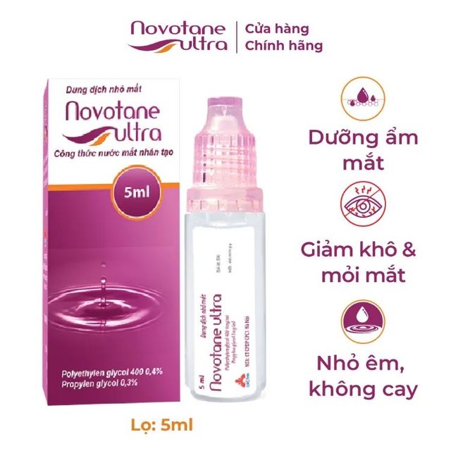 Nước Mắt Nh&acirc;n Tạo Novotane Ultra 5ml