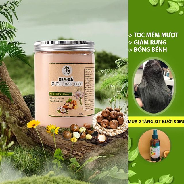 Dầu xả mắc ca phục hồi, dưỡng t&oacute;c b&oacute;ng mượt