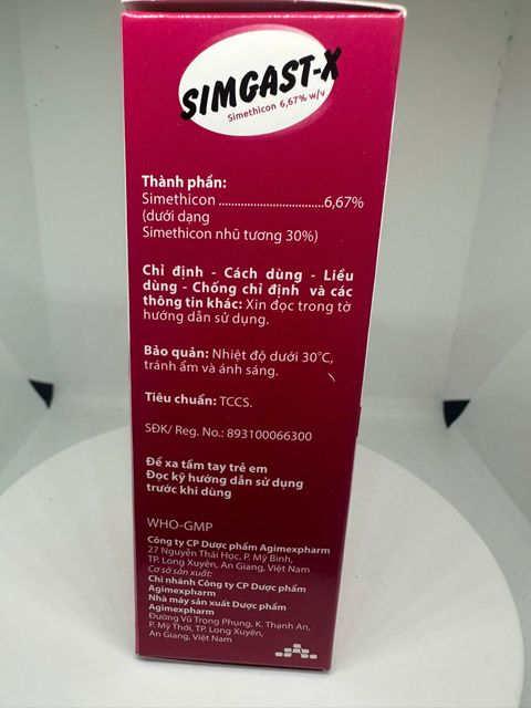SIMGAST-X Siro l&agrave;nh t&iacute;nh cho trẻ