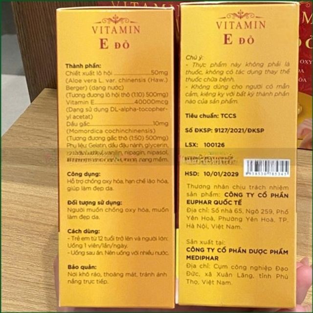 Vitamin E Đỏ