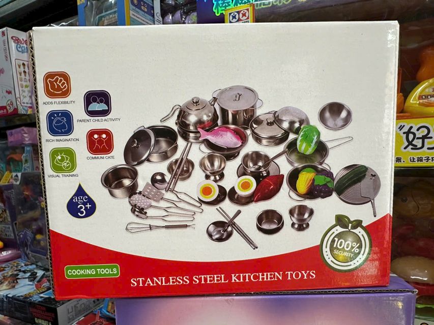 Bộ đồ chơi nấu ăn inox 25 chi tiết