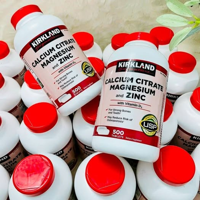 Vi&ecirc;n uống Calcium Citrate Magnesium and Zinc D3 Kirkland