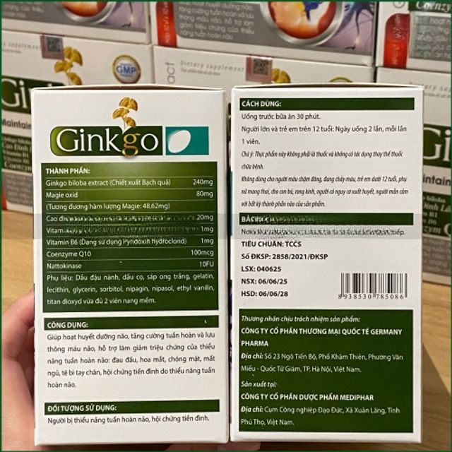 lợi &iacute;ch của Ginkgo Biloba