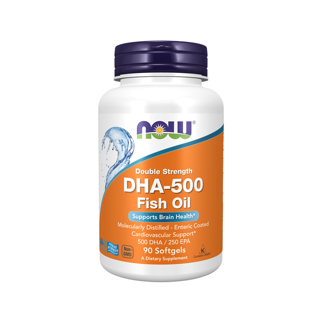 NOW Double Strength, DHA-500 Fish Oil