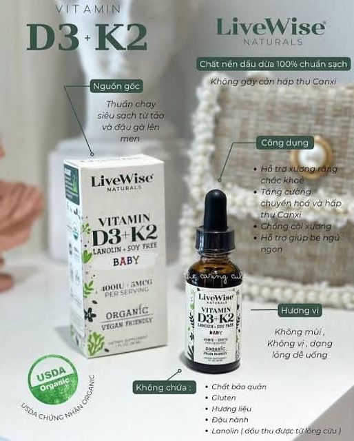 Vitamin D3K2 LiveWise Baby