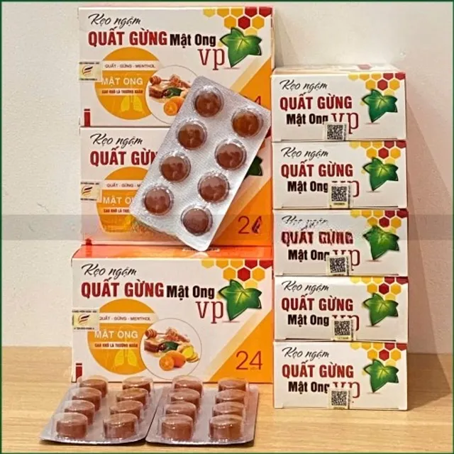 Hộp kẹo ngậm Quất Gừng Mật Ong VP