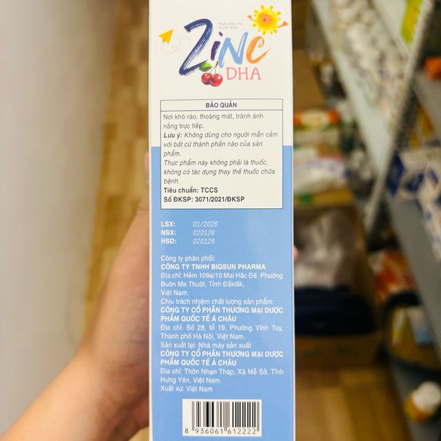 Siro ăn ngon tăng đề kh&aacute;ng ZINC DHA 20 ống cho b&eacute; nhỏ