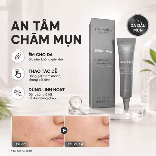 CASMARA Shine Stop Gel Chấm Mụn 10ml