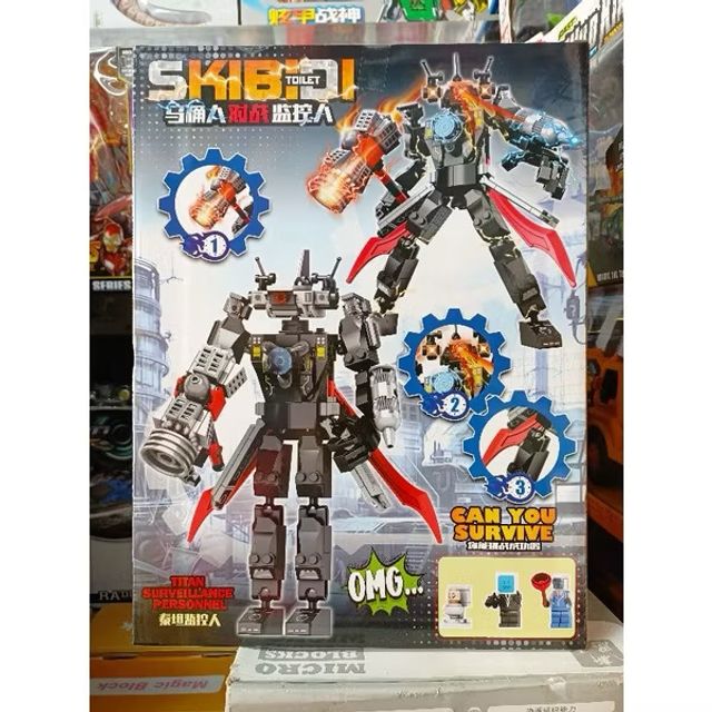 Đồ chơi lắp r&aacute;p kiểu Lego Skibidi toilet