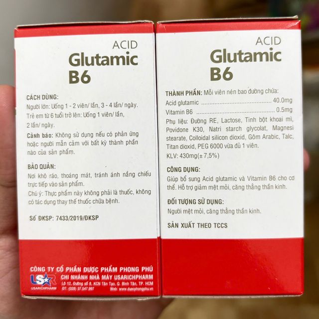 Vi&ecirc;n bổ trợ thần kinh GLUTAMIC B1 B6