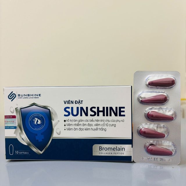 Vi&ecirc;n đặt SUNSHINE - hỗ trợ giảm kh&ocirc;, l&agrave;m sạch cho c&ocirc; b&eacute;