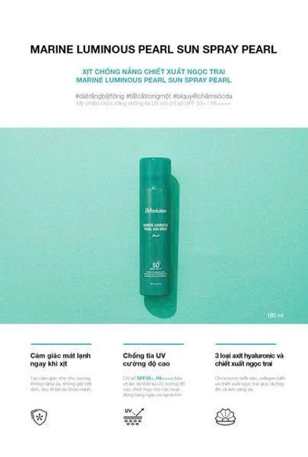 Xịt Chống Nắng To&agrave;n Th&acirc;n JM Solution Marine Luminous Pearl Sun Spray