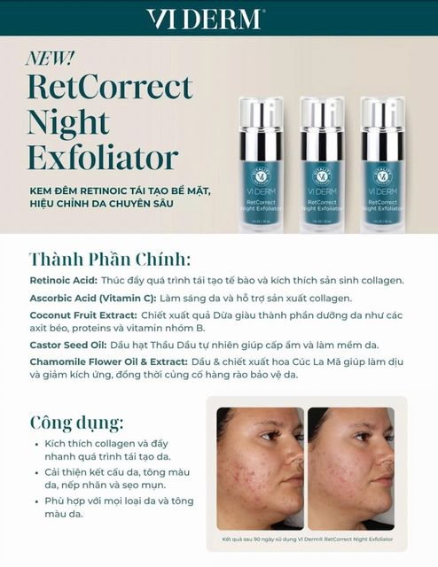 Th&agrave;nh phần dưỡng chất VI Derm