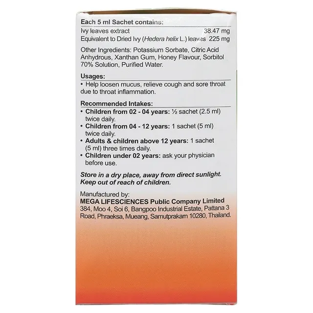 Eugica Ivy Syrup Hộp 20 g&oacute;i x 5ml