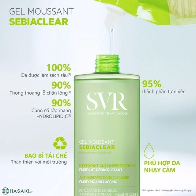 Sữa Rửa Mặt SVR Sebiaclear Gel Moussant