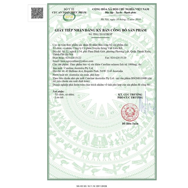 Careline Fish Oil 1000mg 100 vi&ecirc;n