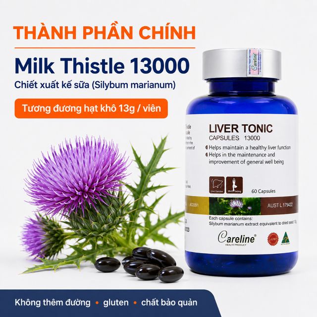 Vi&ecirc;n Uống Careline Liver Tonic 13000 - Hỗ trợ chức năng gan