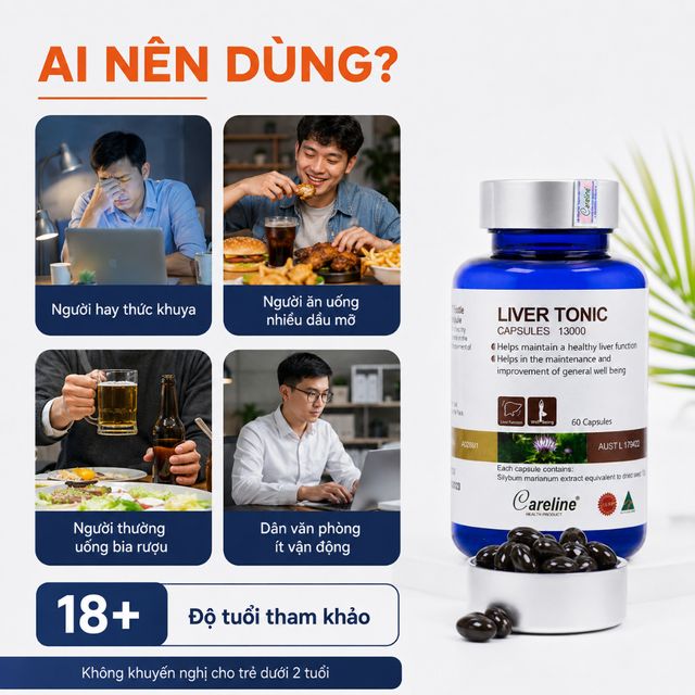 Vi&ecirc;n Uống Careline Liver Tonic 13000 - 60 vi&ecirc;n