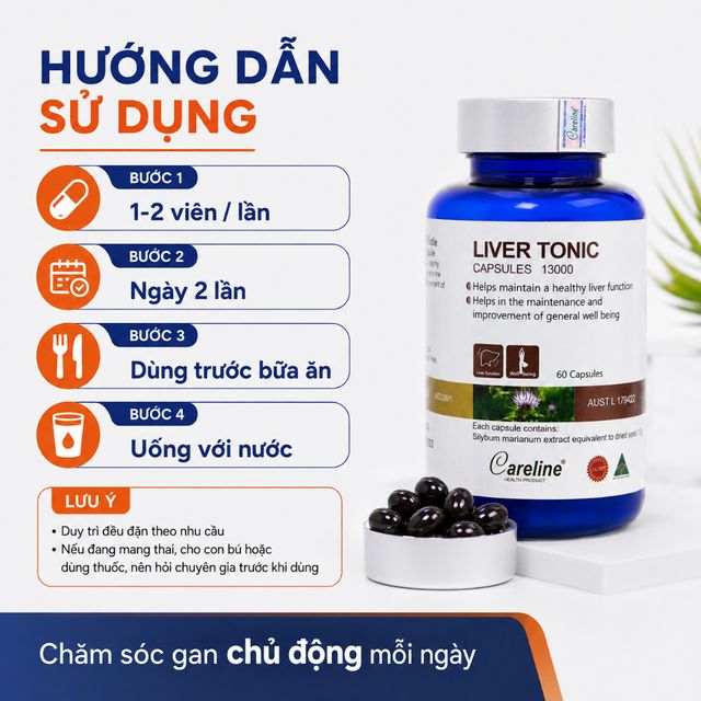 Vi&ecirc;n Uống Careline Liver Tonic 13000 - Chi tiết sản phẩm