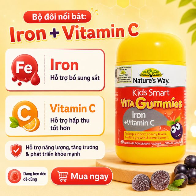 Nature's Way Kids Smart Vita Gummies Iron Vitamin C