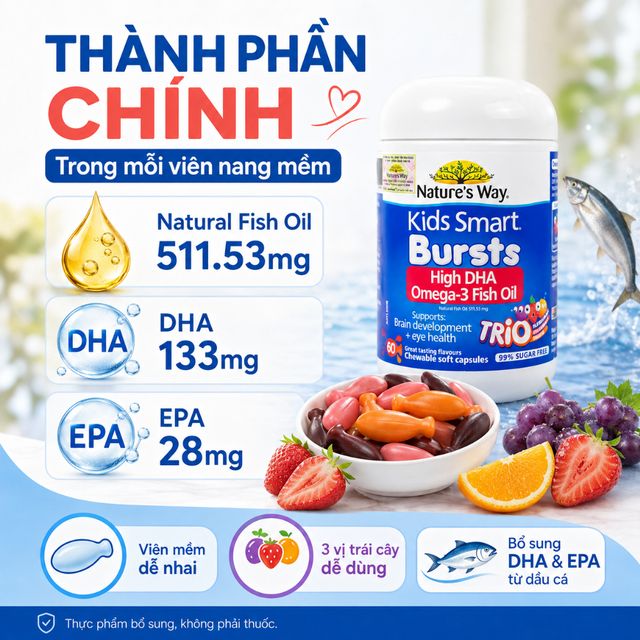 Vi&ecirc;n bổ sung DHA cho trẻ từ Nature's Way