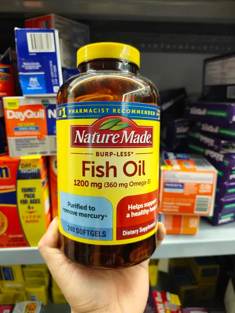 Vi&ecirc;n dầu c&aacute; Nature Made Fish Oil 1200mg