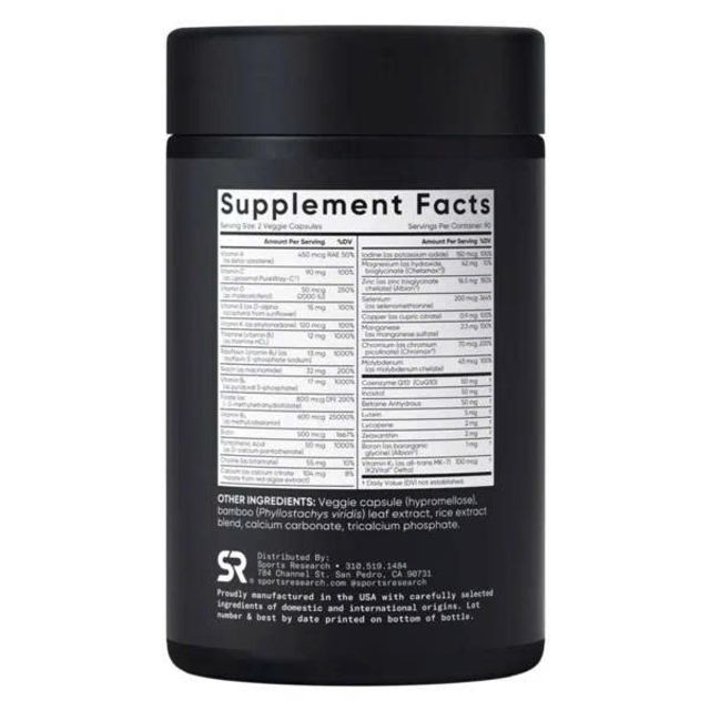 Vitamin Sports Research Advanced MultiVitamin 180 vi&ecirc;n