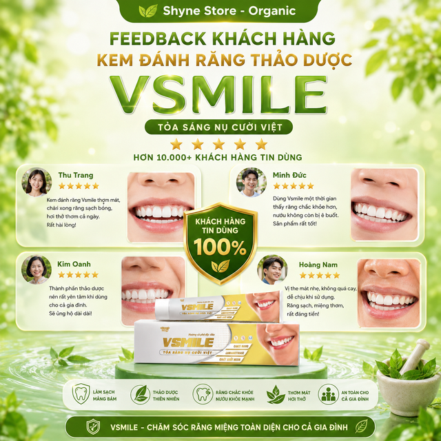 Kem đ&aacute;nh răng sản phẩm thảm thực vị c&agrave; ph&ecirc; Vsmile