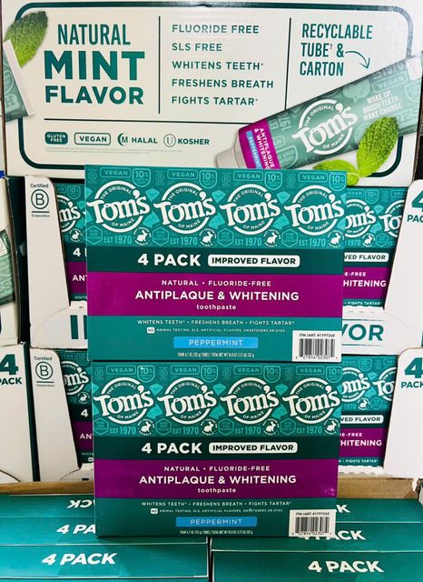 Kem đ&aacute;nh răng Tom's of Maine Antiplaque & Whitening Peppermint, 133g