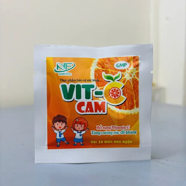 Kẹo ngậm Vit C Cam