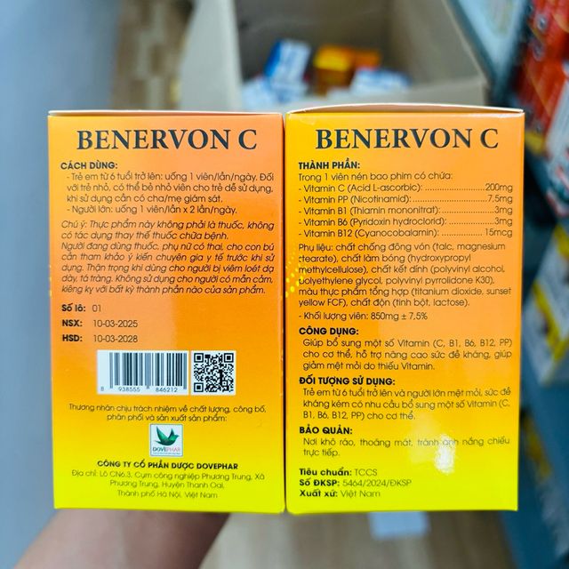 Vitamin tổng hợp nh&oacute;m B v&agrave; C - AGIMVITA & BENERVON 100 vi&ecirc;n