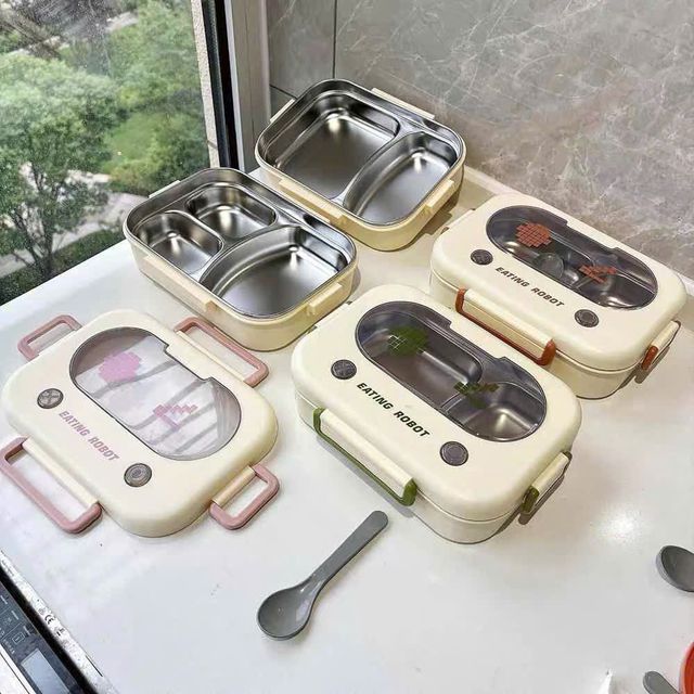 Hộp cơm 3 ngăn Eating Robot