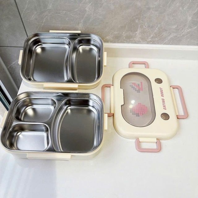 Chi tiết của hộp cơm 3 ngăn inox