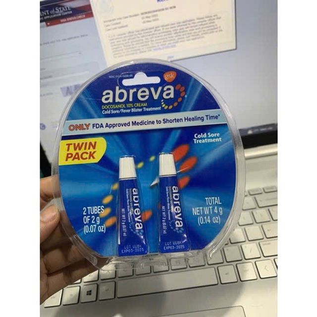 Kem b&ocirc;i mụn rộp quanh miệng Abreva 2g