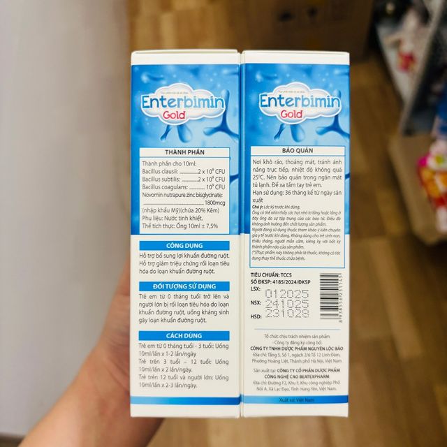 Men vi sinh 5 tỷ lợi khuẩn ENTERBIMIN