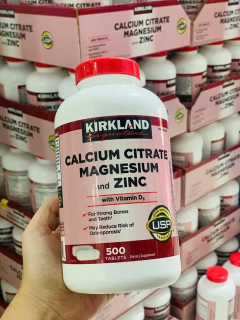 Vi&ecirc;n uống Kirkland Calcium Citrate Magnesium Zinc