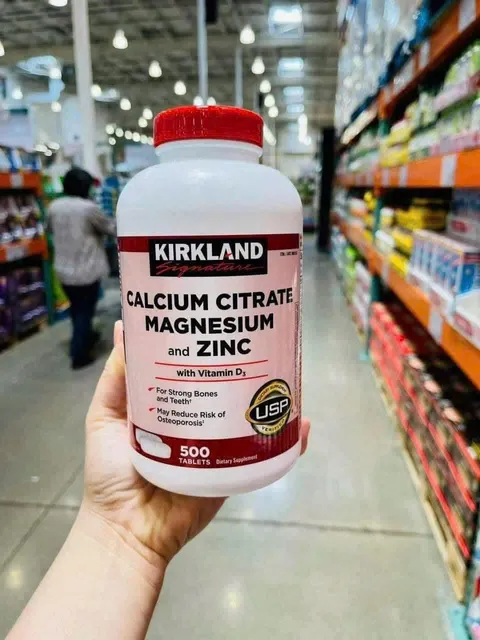 Vi&ecirc;n uống Kirkland Calcium Citrate Magnesium Zinc