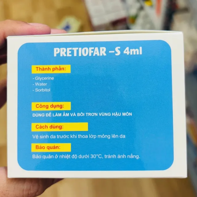 M&ocirc; tả sản phẩm Ống bơm hậu m&ocirc;n gi&uacute;p dễ đại tiện Pretiofar 3ml