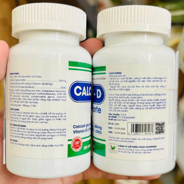 Canxi hữu cơ + Vitamin D CALCIUM D FORTE