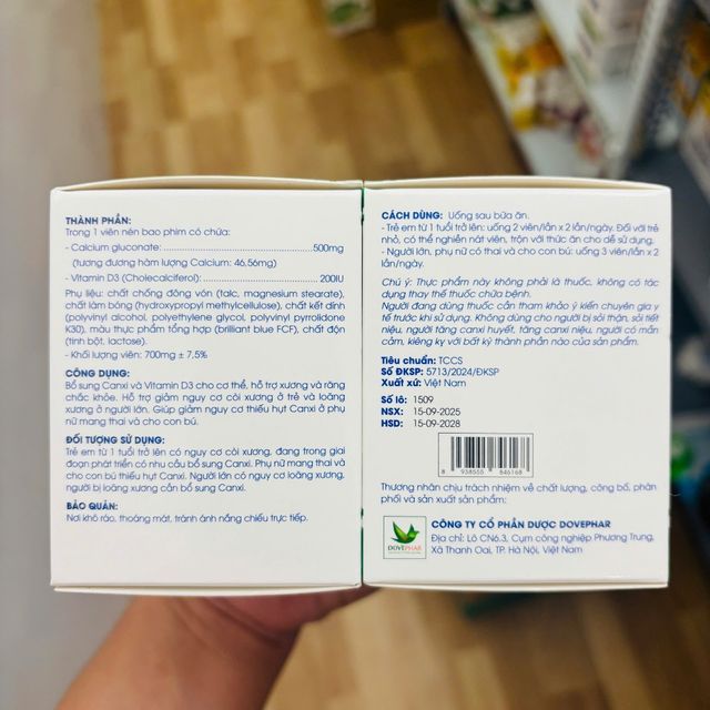 Canxi hữu cơ + Vitamin D CALCIUM D FORTE