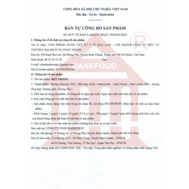 Hướng dẫn sử dụng Oresol ORZOL