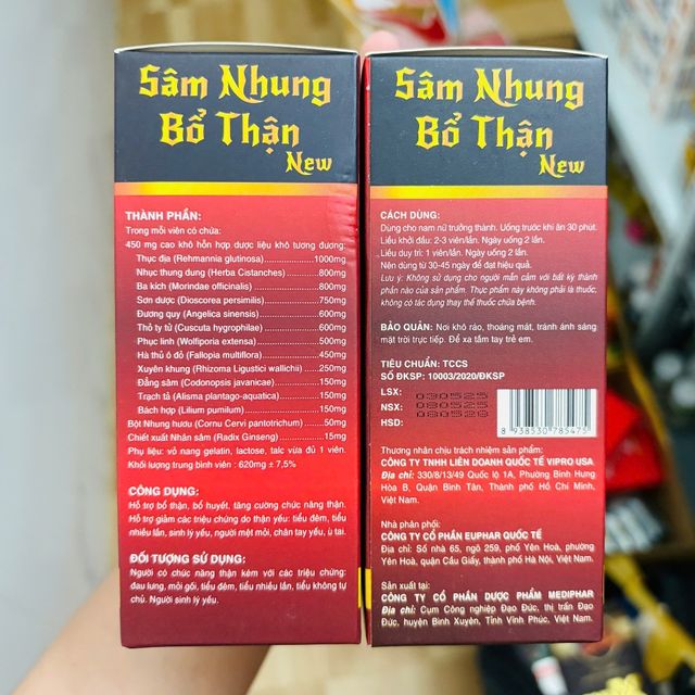 S&acirc;m nhung bổ thận